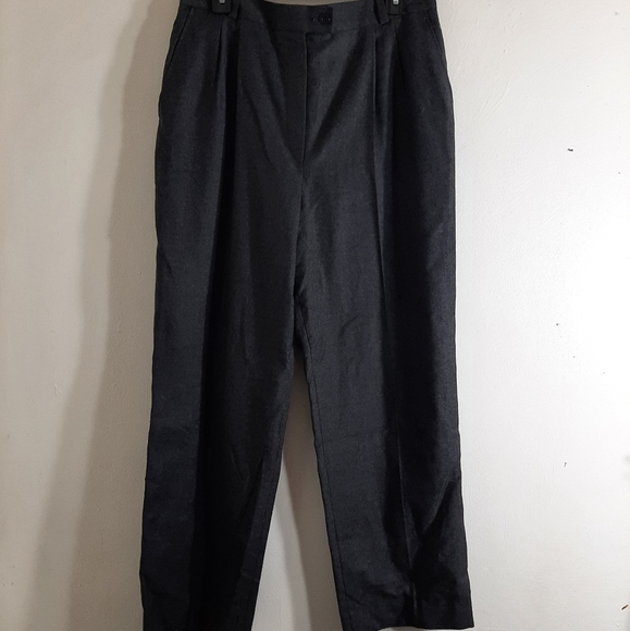 Burberry Pants - Burberry Womens Vintage Gray Wool Cashmere Dress Pants Sz 12